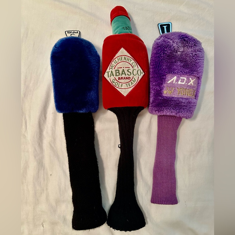 Ping/Yonex/Tabasco Sauce Golf Headcovers (3 Total)